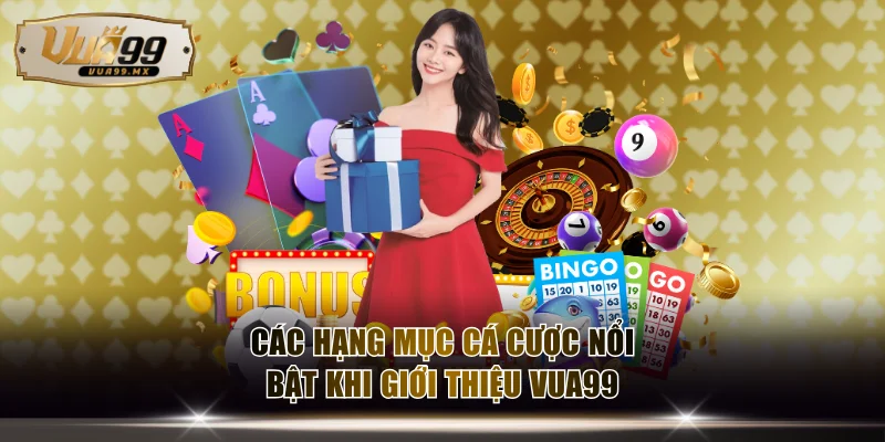 Các hạng mục cá cược nổi bật khi giới thiệu VUA99