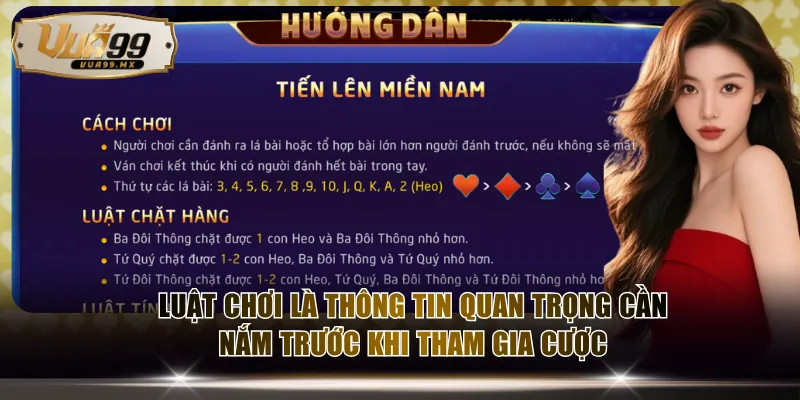 Luật chơi là thông tin quan trọng cần nắm trước khi tham gia cược