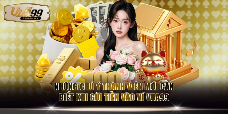 Những chú ý thành viên mới cần biết khi gửi tiền vào ví VUA99