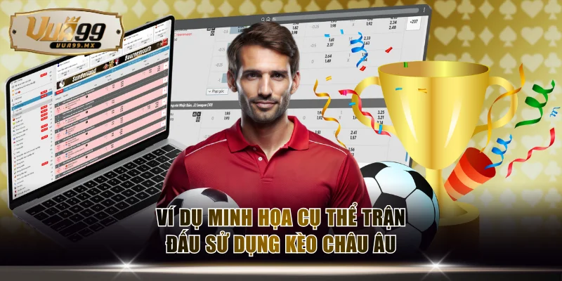 Ví dụ minh họa cụ thể trận đấu sử dụng kèo Châu Âu